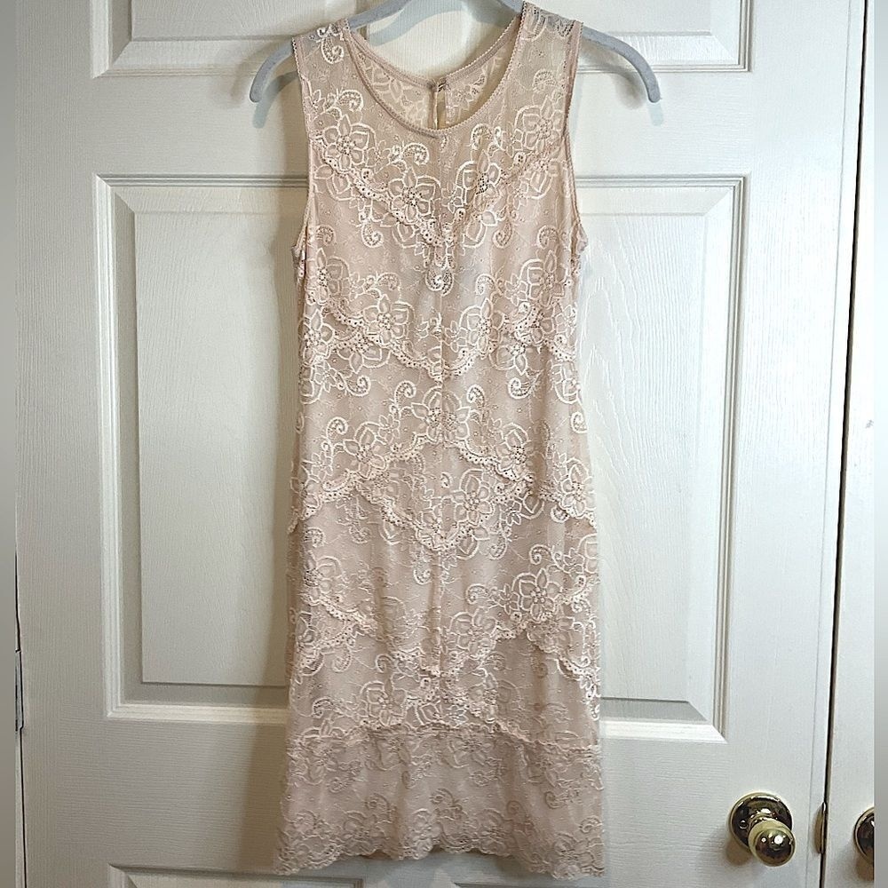 Womens‎ Limited Edition Off White Oasis Lace Sleeveless Dress Size Small